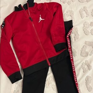 Jordan Kids Red and Black Track Jacket